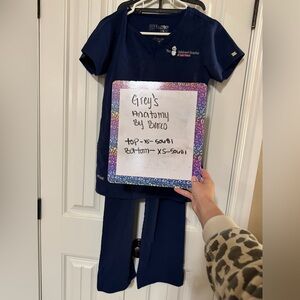 Grey's Anatomy Navy Blue Scrubs Set
